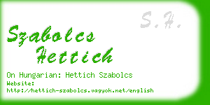 szabolcs hettich business card